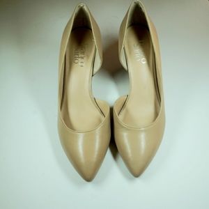 FRANCO SARTO Felice Leather d'Orsay Wedge Pump